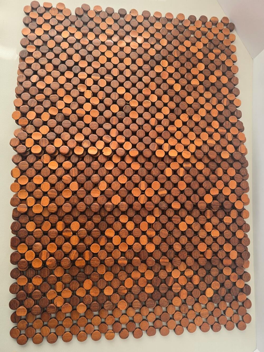 5 Pc Boho Wood Circle Placemats 13" x 18"